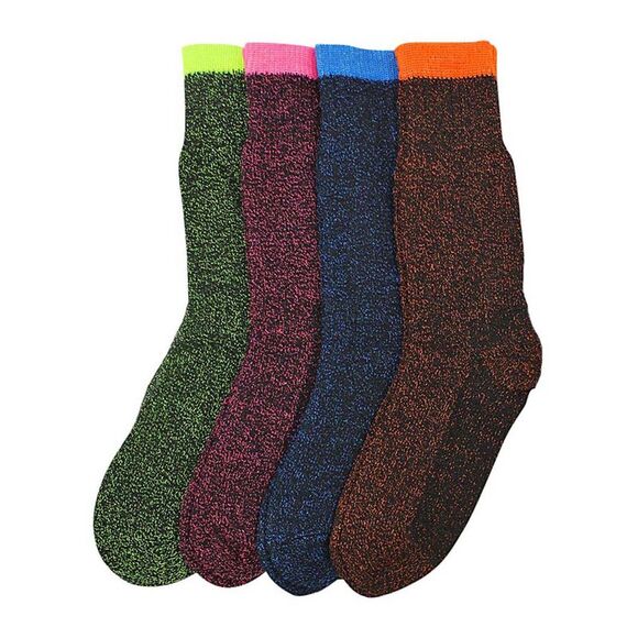 Colorful Warm Thermal Heated 4 Pack Womens Socks - Picture 2 of 8